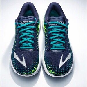 Brooks PureFlow 5 Running Shoes Women's Size 8 Blue Green Yellow 1202071B308